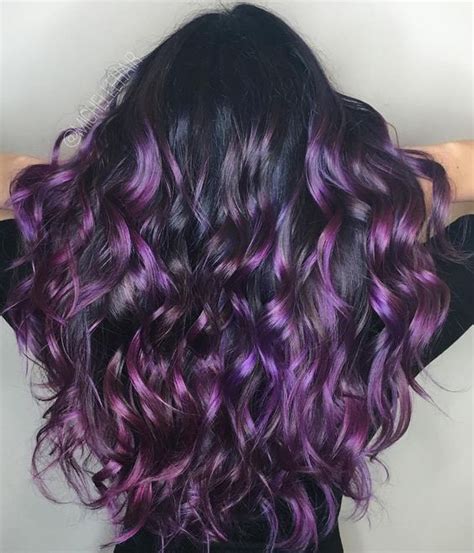 purple highlights men's hair|dark brown with purple highlights.